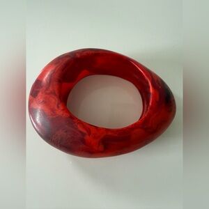 DINOSAUR DESIGNS Large Rock Resin Bangle Bracelet - Red